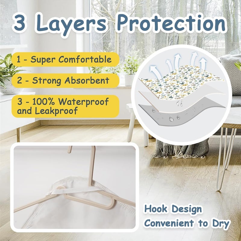 Coinarin Baby Diaper Changing Pad – 31.5" x 21.5" Extra Large Waterproof Absorbent Portable Changing Mat, Reusable Changing Pad Liner for Travel or at Home Use(Fox) - Image 4
